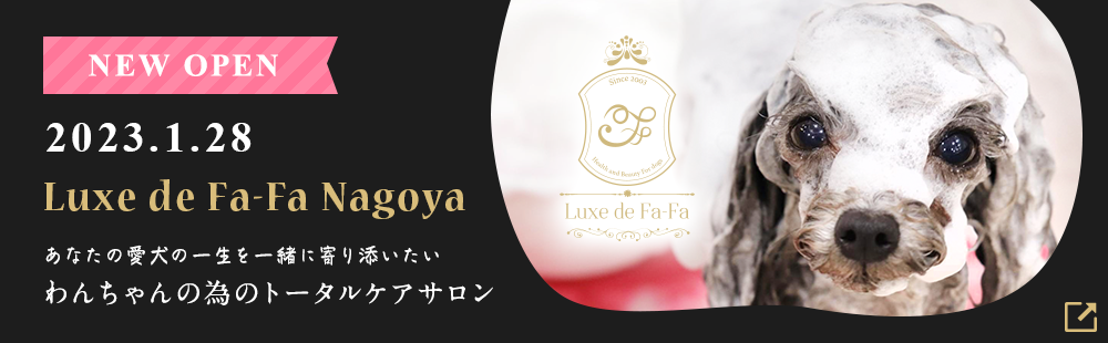 NEW　OPEN2023.1.28Luxe de fa-fa Nagoya